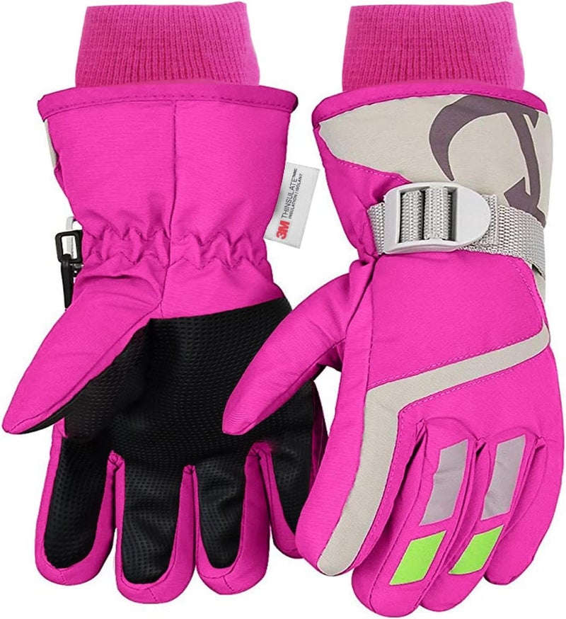 7-Mi Kids Winter Warm Water-Resistant Gloves for Skiing/Snowboarding/Cycling/Riding Outdoor Activities Children Mittens - Image 1